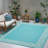 Teal Rectangle Polypropylene 7'10"x10' Rug
