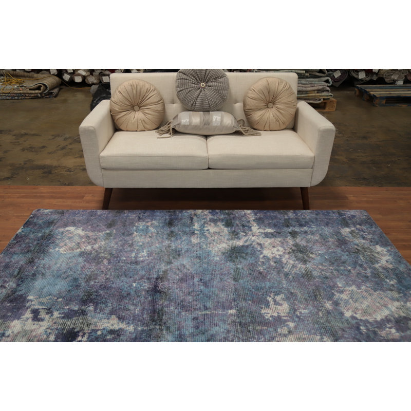 Distressed Look Abstract Oriental Area Rug 5x8