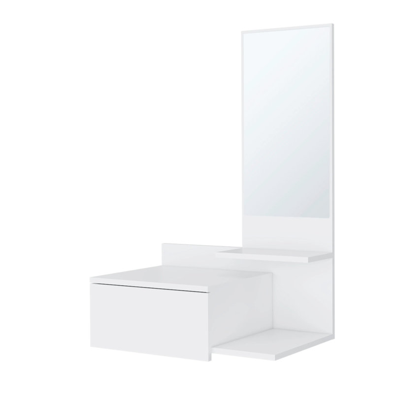 Floating Vanity With Mirror, Wall-Mounted For Space-Saving And Stylish Bathroom Decor.