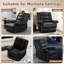 Faux Leather Reclining Sofa Manual Reclining Sofa with Super Soft Backrest & Seat