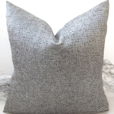 Abstract Silver Square Cushion Cover