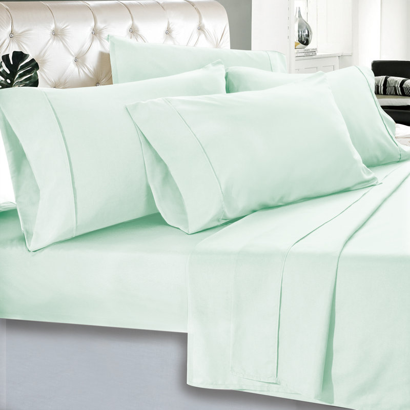 Ensemble de draps en microfibre percale, Grand, Menthe