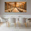 Ensemble de 3 tableaux sur toile tendue représentant une cave à vin en bois.-613739543
