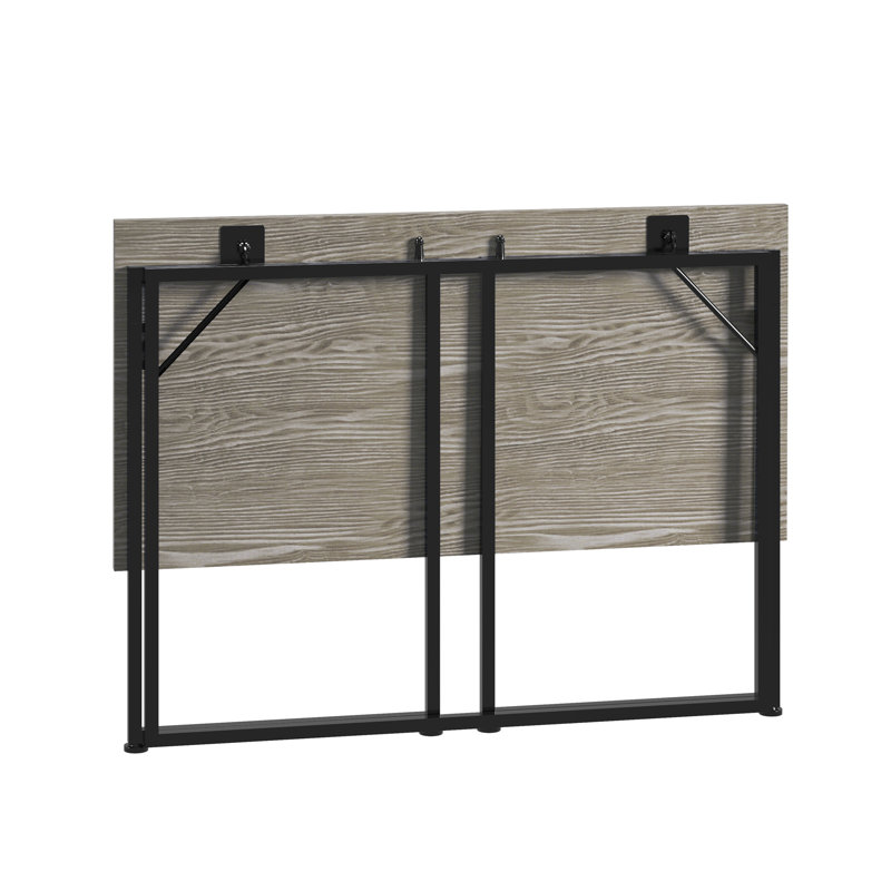 Versatile Space-Saving Folding Desk for Compact Rooms and Efficient Use, Grey