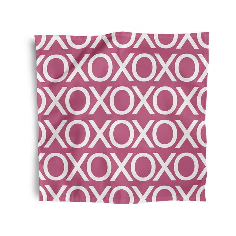 Ensemble de serviettes 4 pièces Saint-Valentin, L 18 po x L 18 po, Rose