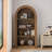 78.74" Tall Arched Bookcase, Mid Century Modern 4-Tier Arched Storage Bookcase With Open Display Storage Shelf For Dining Room, Living Room,Bedroom (Brown)