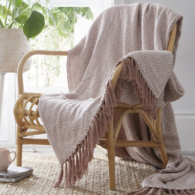Laoise Throw Blanket with Tassel Trim