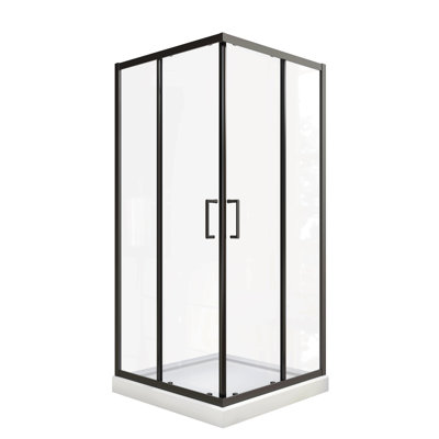 Pivot Sliding Shower Door, With 1/4" Tempered Glass , 34.75 In. X 72 In. Frameless Neo-Angle Pivot Shower Enclosure