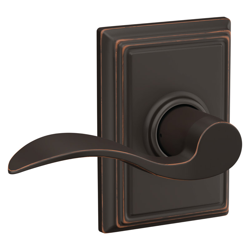 Accent Passage Door Lever with Addison Rosette, Aged Bronze