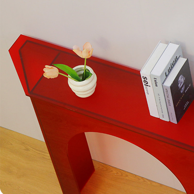 Console ArcAcrylique, H 33,46 po x l 47,24 po x P 11,02 po, Rouge