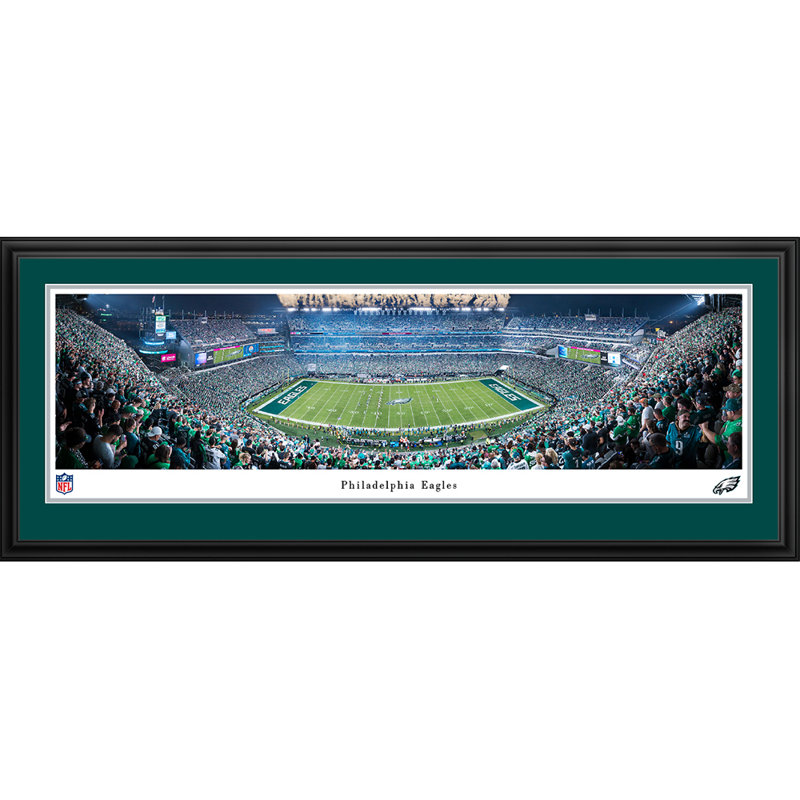 Philadelphia Eagles, Night Game - Select Frame, No Mat, Paper, 13.5" H x 40" W x 0.1" D