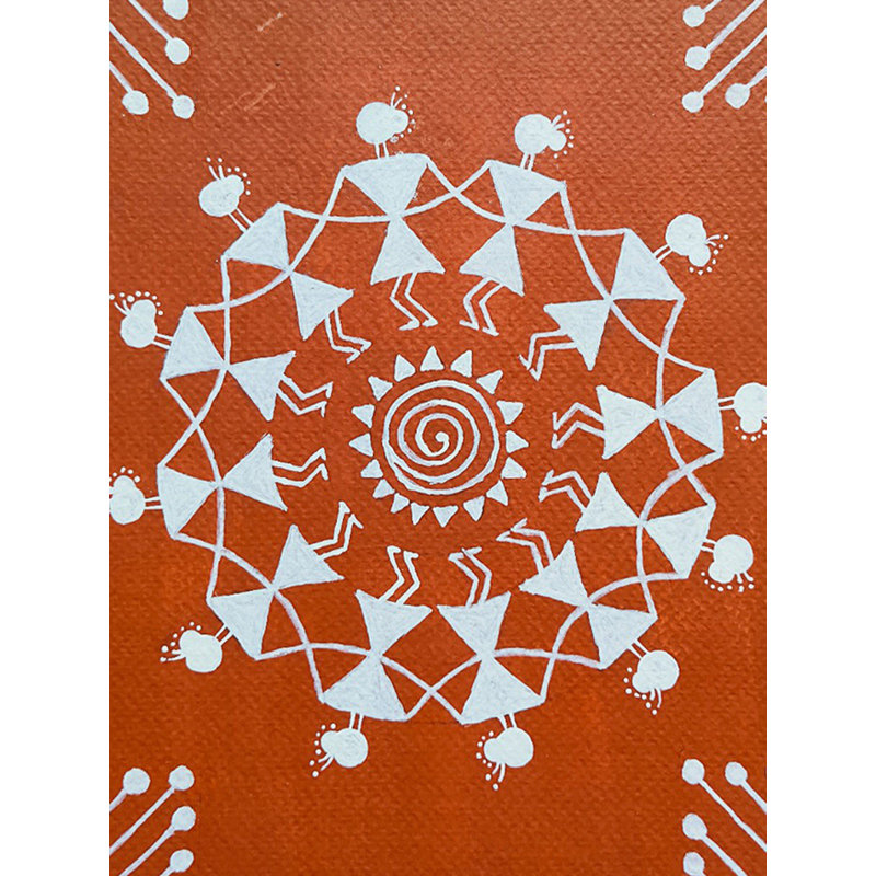 Peinture Warli | Acrylique sur papier Brustro | Par Saral Panchal
