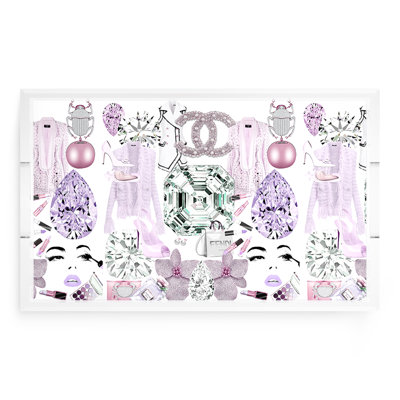 Plateau décoratif rectangulaire en acrylique Bougie Women Nuevo