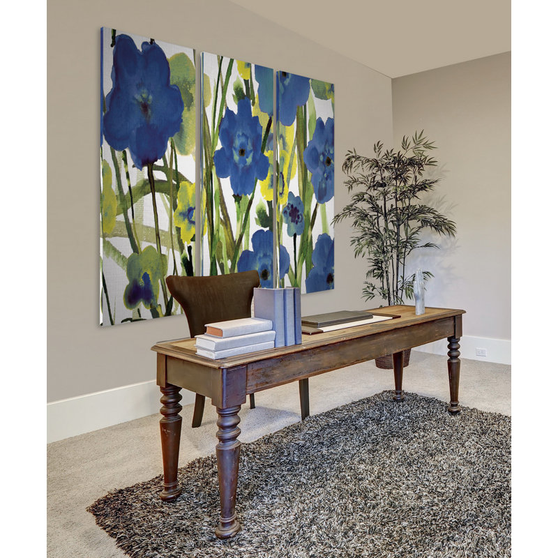 Prélèvement de fleurs-multi-pièces sur toile tendue, H 32 po x l 48 po x P 1,5 po