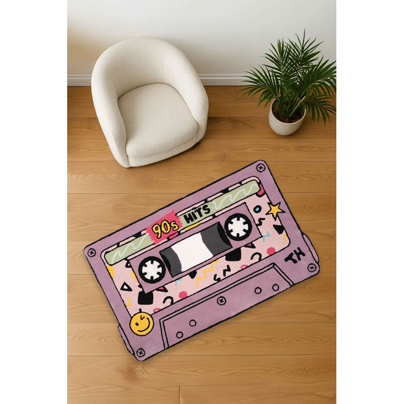 Retro 90s Cassette Tape Novelty Rug