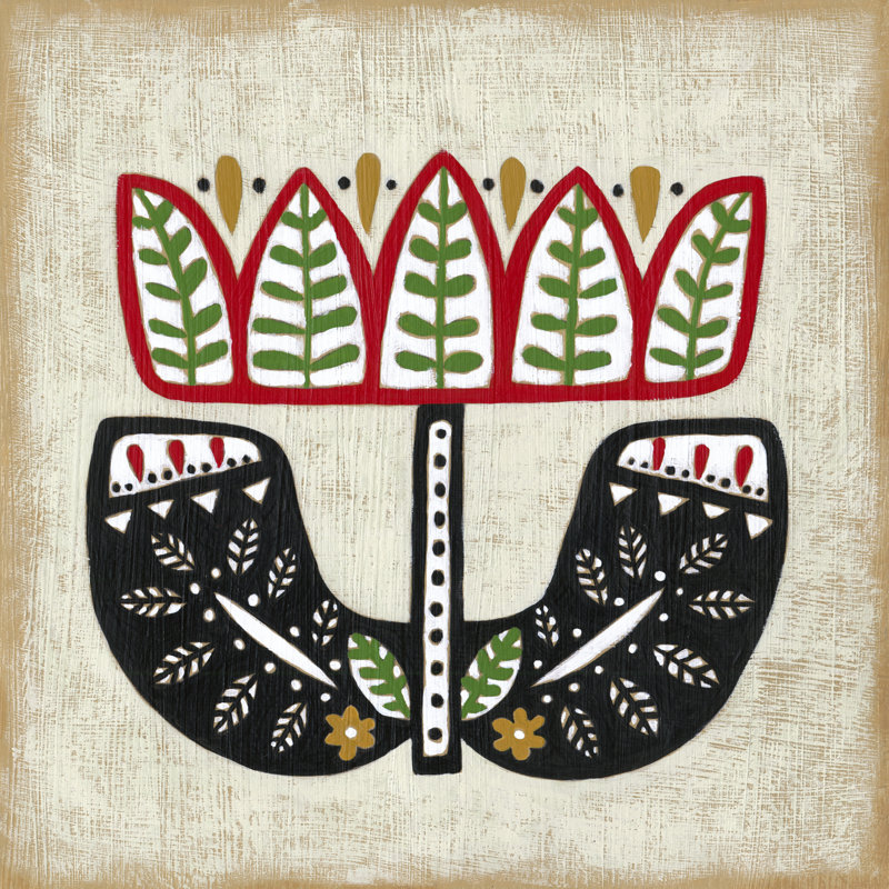 Folk Song IV by Chariklia Zarris - Wrapped Canvas Print, 30cm H x 30cm W x 3.8cm D