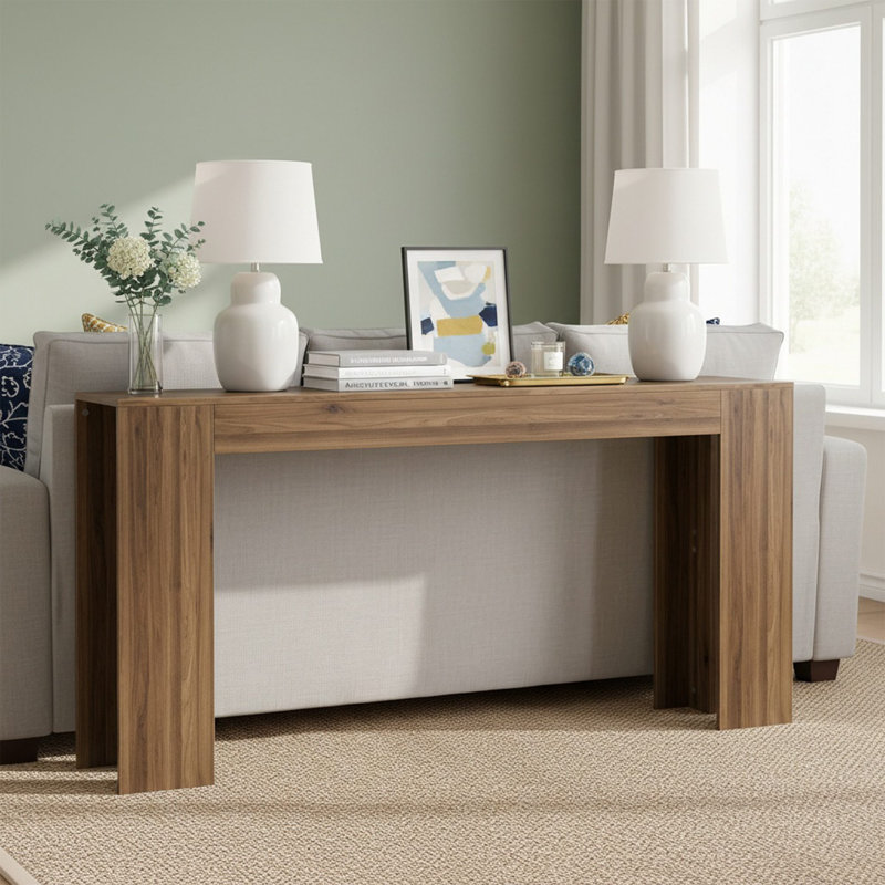 Console 63 po extra longue pour entrée, Noyer