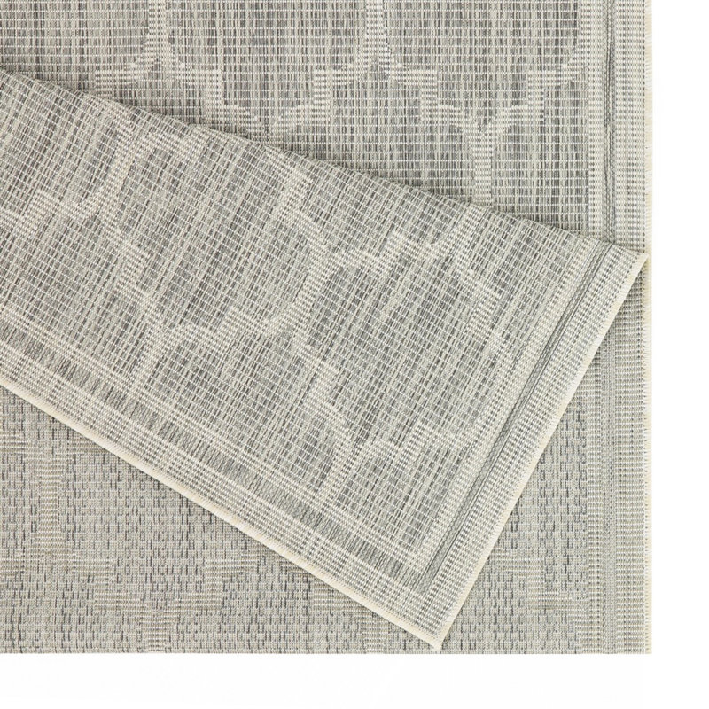 Silver Indoor/Outdoor Area Rug, Rectangle 7'10" x 10'3"