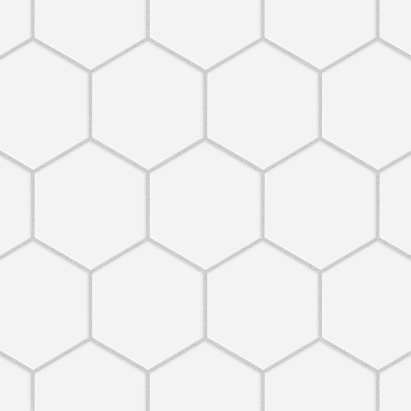 Metro Super 4" Hex Matte White 10" x 11-1/2" Porcelain Mosaic Tile