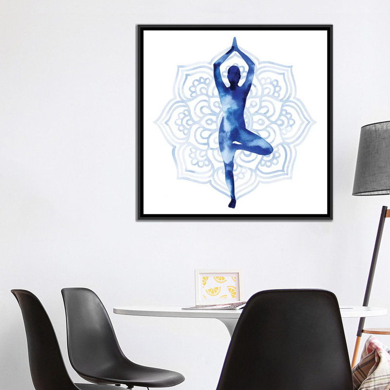 «Yoga Flow III», reproduction sur toile, H 18 po x l 18 po x P 1,5 po, Toile avec cadre noir