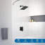 Ensemble de robinet de douche mural noir 8 pouces avec robinet mélangeur
