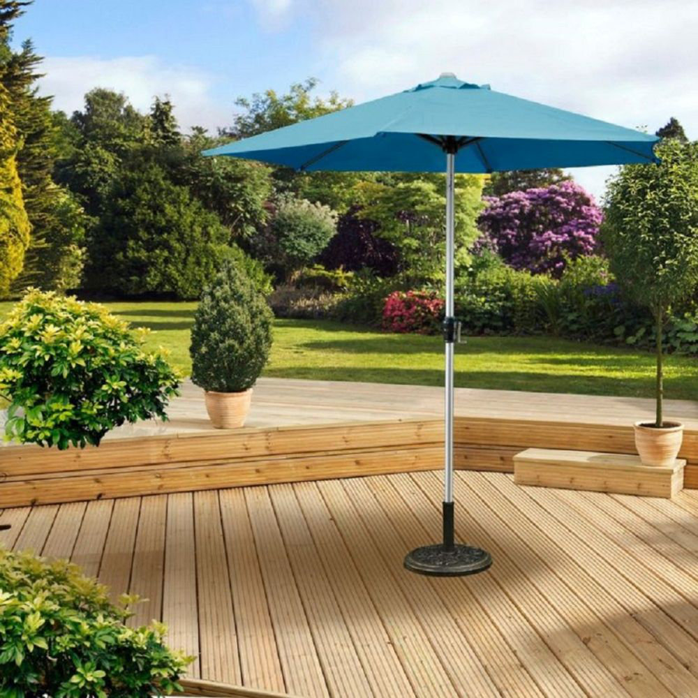 Pagoda 2.5m Aluminium Crank & Tilt Parasol - Blue