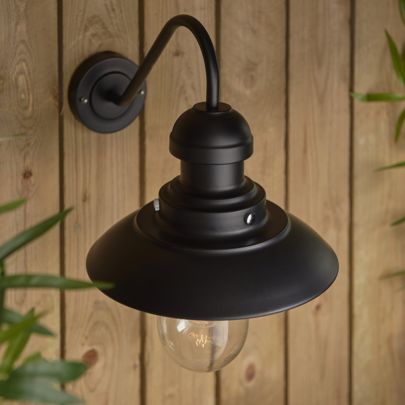 Conkling 27cm H Outdoor Wall Lantern, Black
