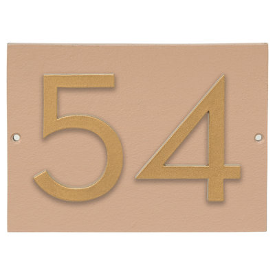 Plaque d’adresse murale sur 1 ligne flottante