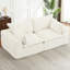 Nuage désossé pour salon modulaire surdimensionné en velours côtelé blanc 2 places sans assemblage instantané moderne avec concept requis