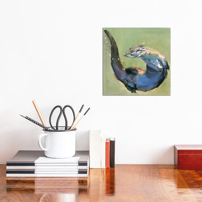 Otter 1 Piece Wrapped Canvas Wall Art