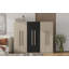 Rangement pour garde-robe en bois 6 portes pour la chambre à coucher, avec 2 tiroirs à l'intérieur