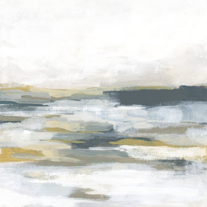 Ochre Vista I - No Frame Square Painting on Canvas, 51cm H x 51cm W x 3.8cm D
