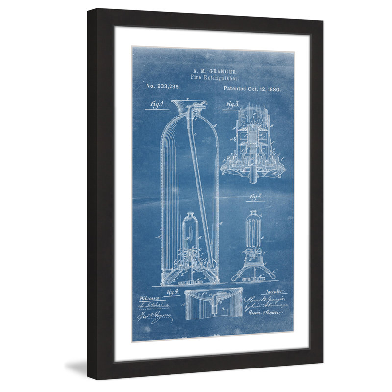 « extinction 1880 blueprint » par steve king, reproduction d’art encadrée, H 18 po x l 12 po x P 1,5 po