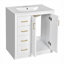 Meuble-lavabo élégant avec lavabo en céramique et beaucoup de rangement, un mélange parfait de fonctionnalité et d'esthétique.-125508373