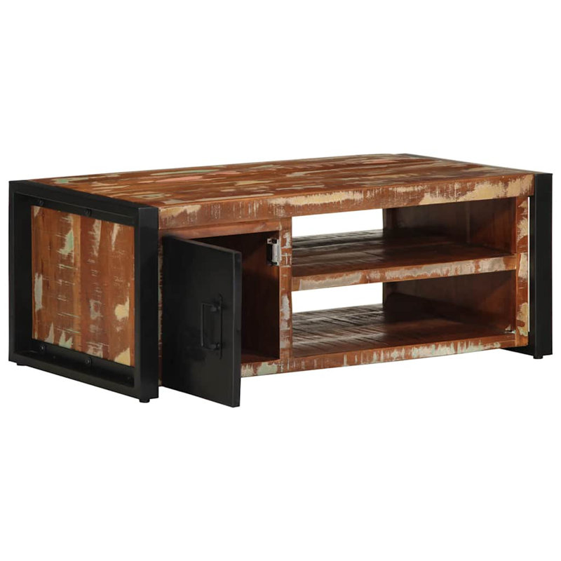 18-2 Coffee Table with Storage, Reclaimed solid wood