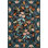Tapis noir Rifle Paper Co. x Loloi Les Fleurs LES-01