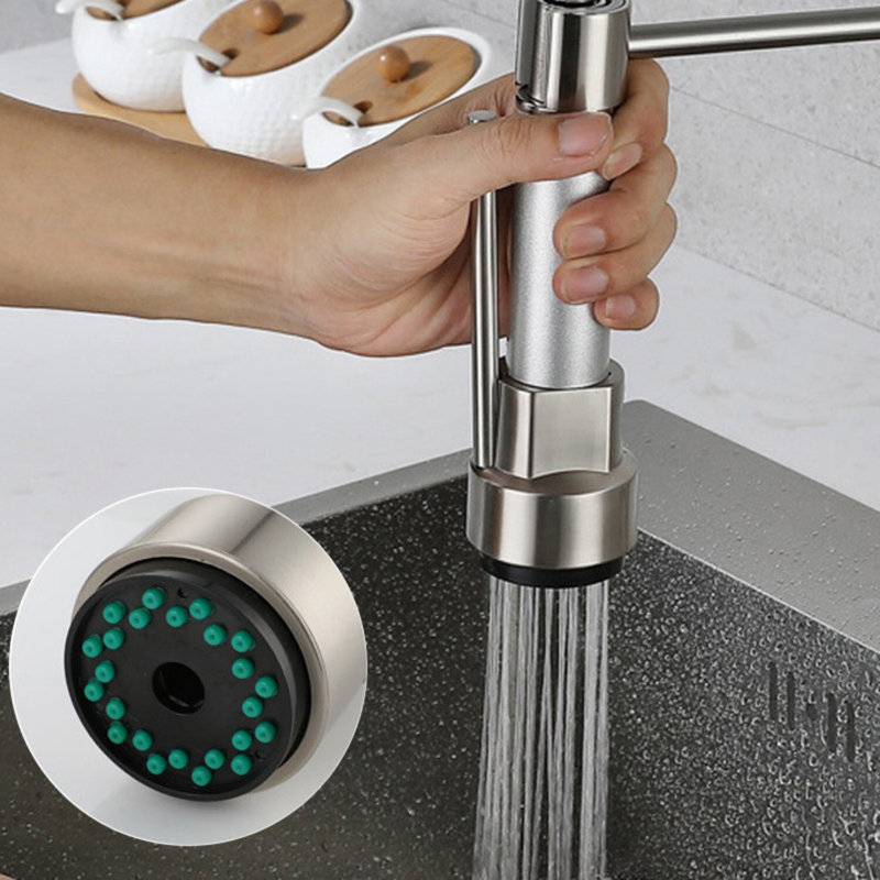 American-style kitchen sink hot and cold water mixing spring multi-functional faucet