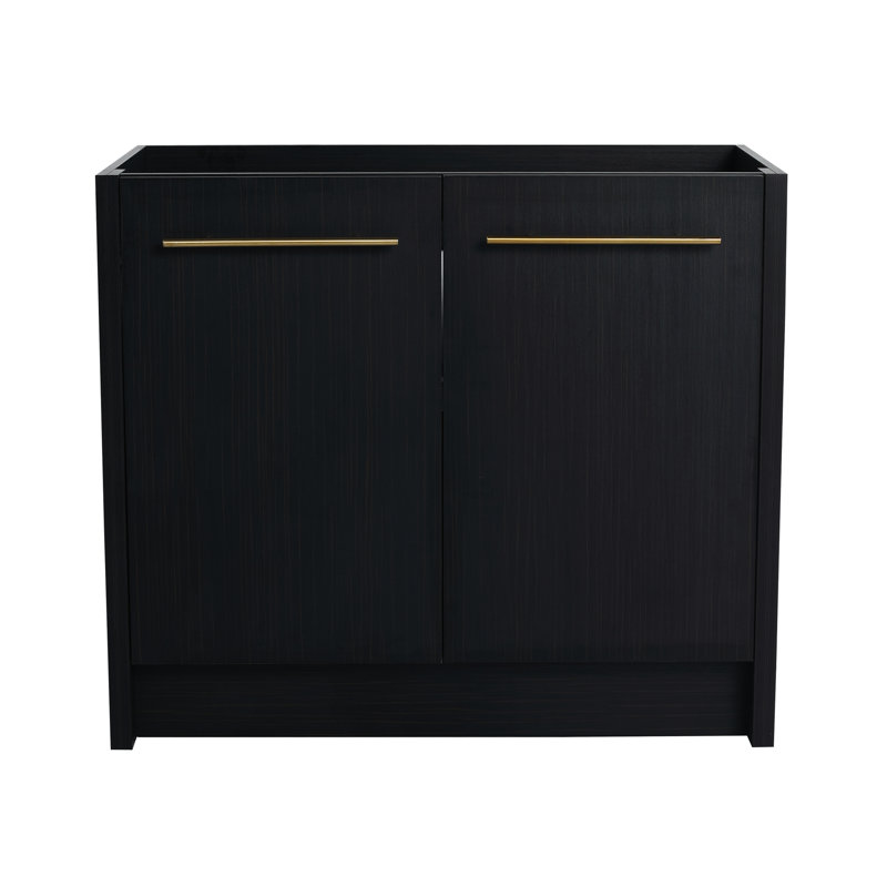 Meuble-lavabo 36 po - Châtaignier noir, version autoportante