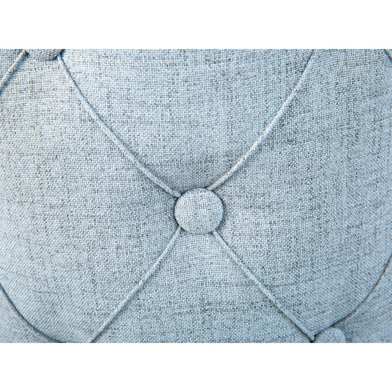 Hakizimana 34cm Wide Tufted Round No Pattern Ottoman with Storage, Grey