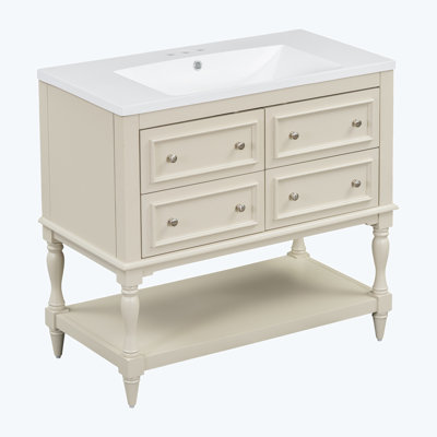 Meuble-lavabo moderne 36 po avec armoire à pharmacie 36 po
