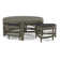 Raffles Rattan Cocktail Table with Benches