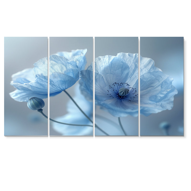 Elanah - Coquelicots, ensemble d'art sur toile, H 28 po x l 48 po