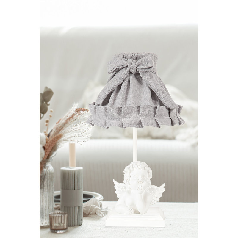 Lampe de table 16,5 po, Blanc, Gris