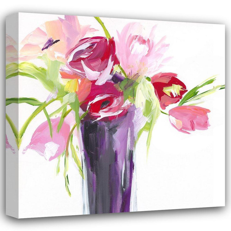"Dakota Fields", galerie d'art sur toile tendue, "Bold Flowers I", H 28 po x l 28 po