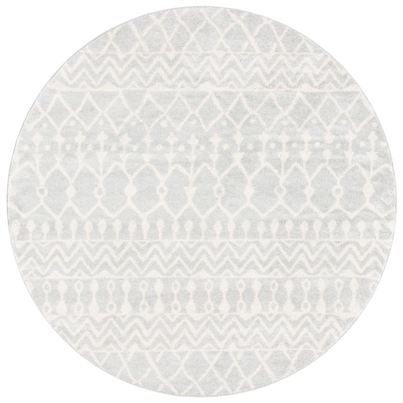 Tapis à motif géométrique Cobos Performance, Rond 5 pi