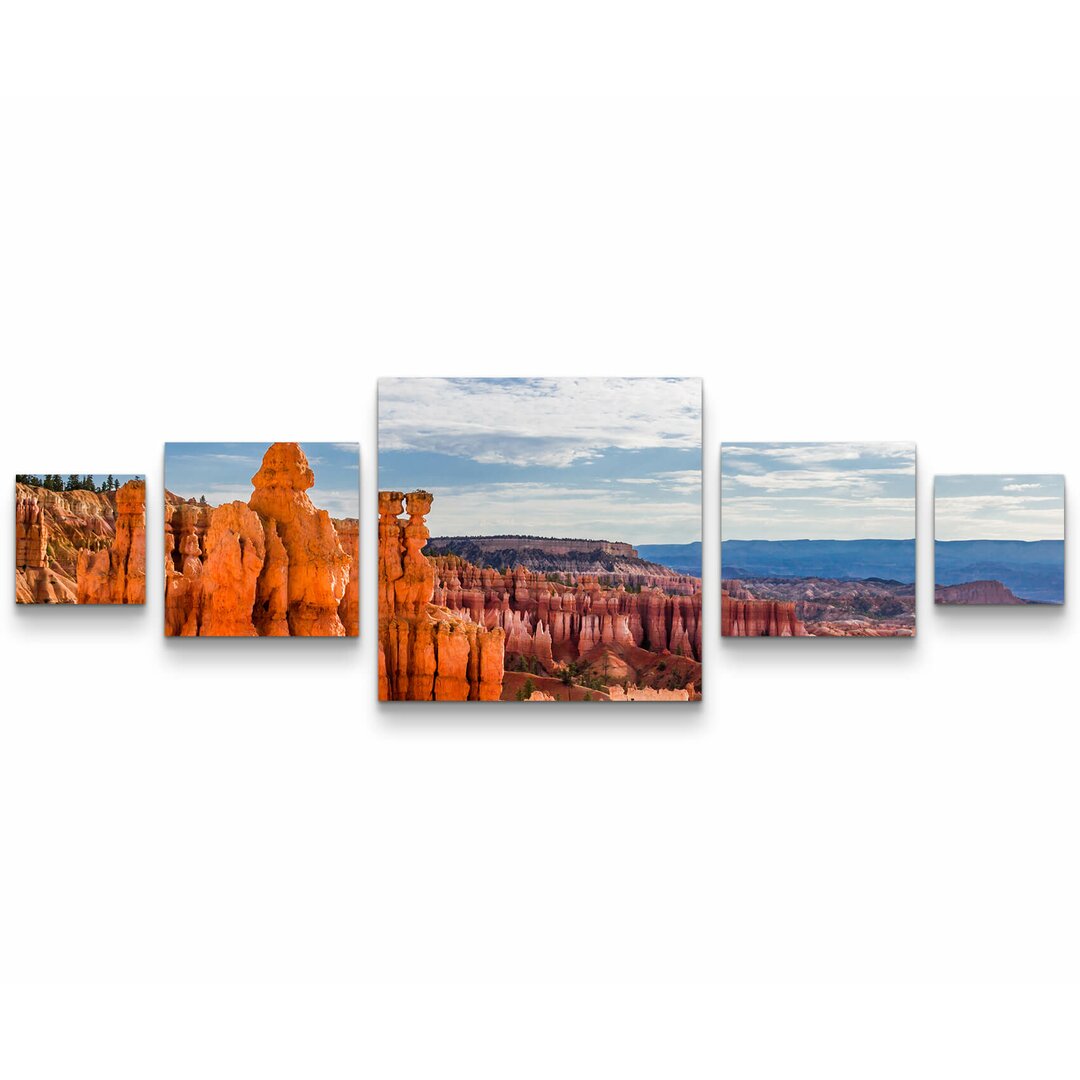 5-tlg. Leinwandbilder-Set Felsformationen im Bryce Canyon Nationalpark