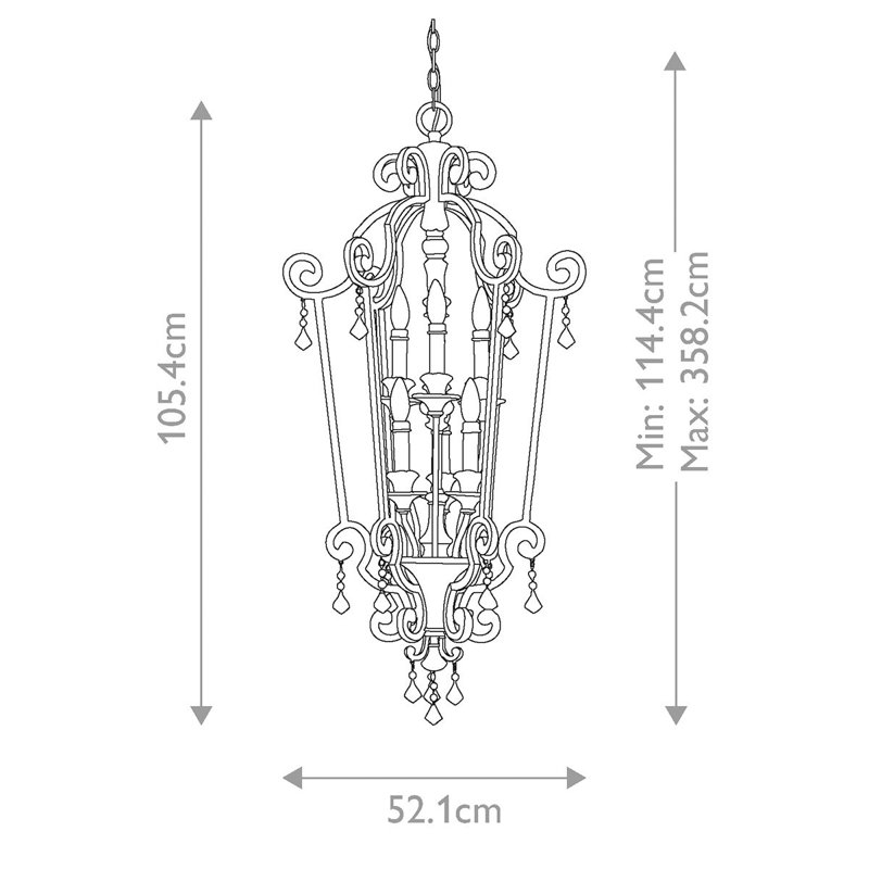 Banville 6 - Light Candle Style Chandelier