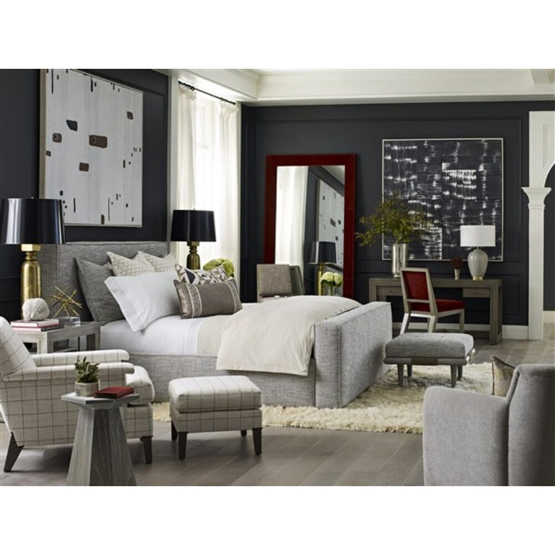 Thom Filicia Home 32.5" Wide Upholstered Armchair, Dove Gray, Jiggles Fawn 100% Polyester