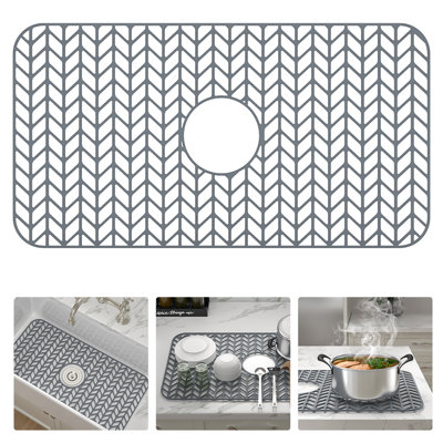 26" x 14" Sink Grid Non-Slip Silicone Sink Mat