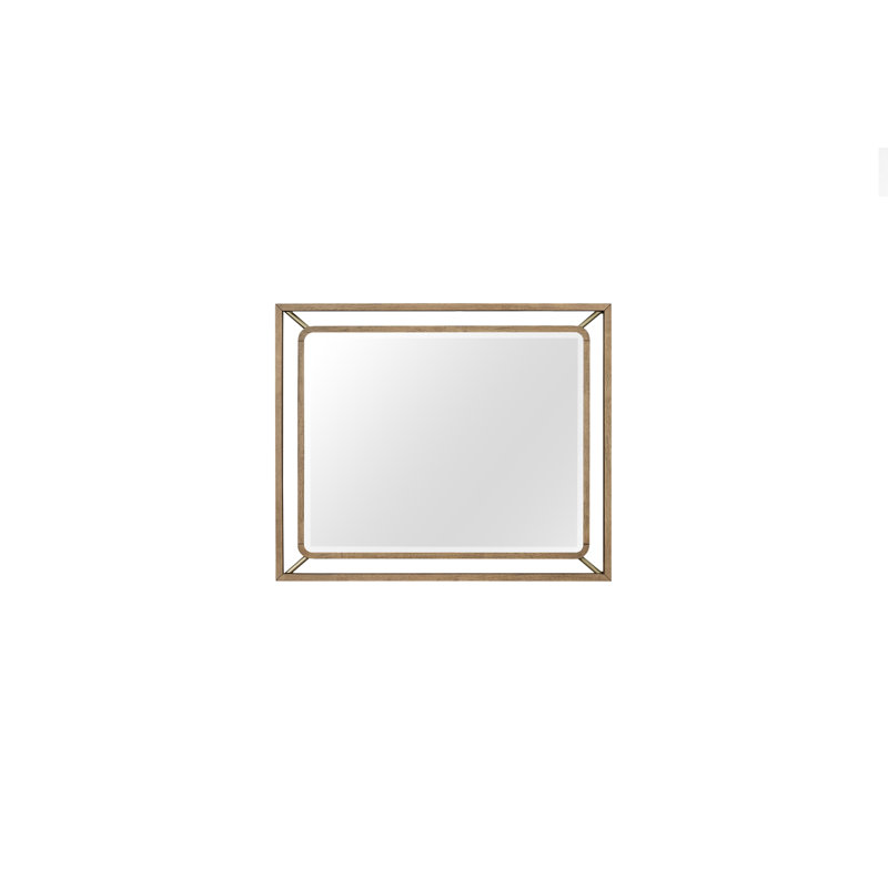 Miroir mural décoratif en verre au fini bois de latte pour la décoration intérieure | Idée de cadeau